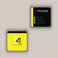 Rounded Square Business Card Vector Template