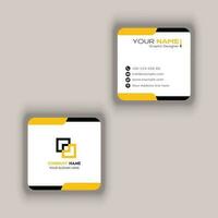 Rounded Square Business Card Vector Template