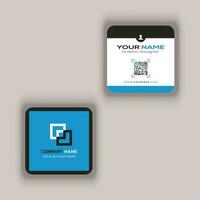 Rounded Square Business Card Vector Template