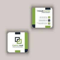 Clean Style Modern Corporate Rounded Square Business Card Vector Template