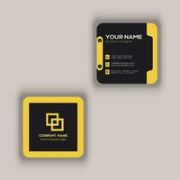 Clean Style Modern Corporate Rounded Square Business Card Vector Template