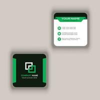 Rounded Square Business Card Vector Template