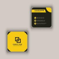 Rounded Square Business Card Vector Template