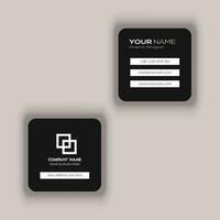 Rounded Square Business Card Vector Template