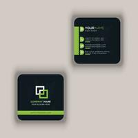 Rounded Square Business Card Vector Template