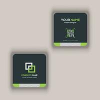 Rounded Square Business Card Vector Template