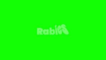 rabies dag. enkel text effekt animering video