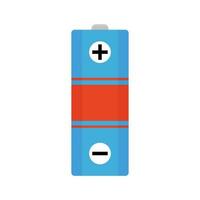 Battery vector flat. Energy power accumulator, electrical alkaline battery illustration