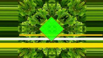 abstrato verde fundo com círculos. verde caleidoscópio e círculo verde tela. video