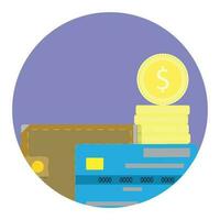 Money vector icon. Electronic capital and golden coin illustration