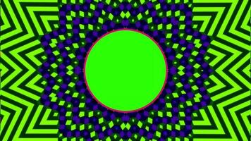 Geometric cube transitions. cubes 3d pattern style background with chroma key green screen on display video