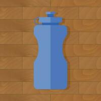 Sport bottle with water. Drink bottle water plastic, vector illustration