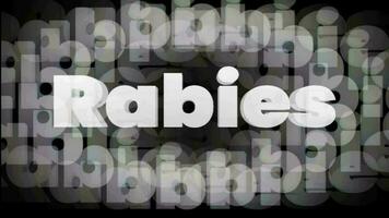 rabies dag. enkel text effekt animering video