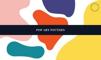 Pop art pattern background template, modern shape pattern design vector