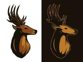 Ilustración de vector de cabeza de ciervo
