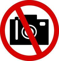 Cameras prohibited sign. No photography sign. Isolated on white background. Replaceable vector design. Vector illustration.
