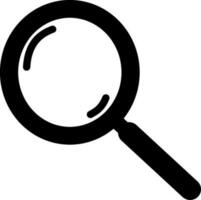 Search icon. Magnifying glass icon, vector magnifier or loupe sign. Isolated white background. Replaceable vector design. Vector illustration.