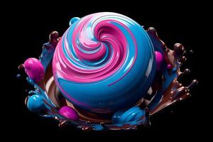 3d render of an abstract background with a splash of candy photo