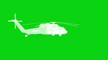 hélicoptère radiographie vert écran video