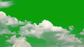 vit moln grön skärm video