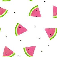 Seamless pattern of juicy watermelons on a white background vector