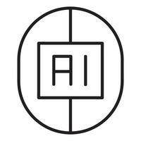 Artificial Intelligence Icon. Application vector icon from Artificial Intelligence collection. Outline style Ai icon.