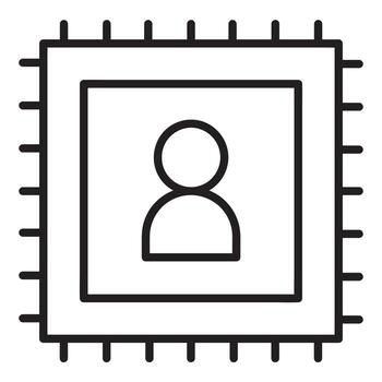 UPC en avatar icono. UPC y portafolio vector icono desde artificial inteligencia recopilación. contorno estilo UPC con contacto icono.