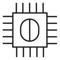 CPU icon. CPU vector icon from Artificial Intelligence collection. Outline style CPU icon.