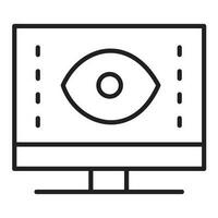 Computer, Monitor or TV icon. Computer vector icon from Artificial Intelligence collection. Outline style Monitor,Computer or TV icon.