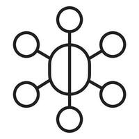 Network icon. Network vector icon from Artificial Intelligence collection. Outline style Network icon.