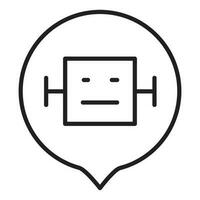 Artificial Intelligence Chatbot icon. Chatbot vector icon from Artificial Intelligence collection. Outline style Chatbot icon.