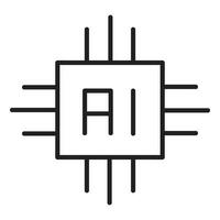 Artificial Intelligence Icon. Artificial Intelligence vector icon from Artificial Intelligence collection. Outline style Artificial Intelligence icon.