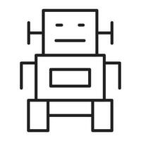 Robot icon. Robot vector icon from Artificial Intelligence collection. Outline style Robot icon.