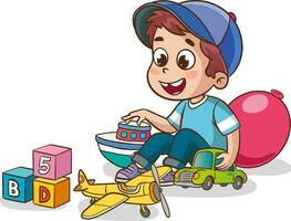 kids play together. Educational toys.Educational toys. vector