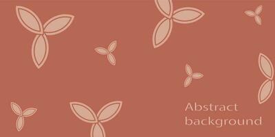 Abstract vector background petals on terracotta. Vector graphics EPS10