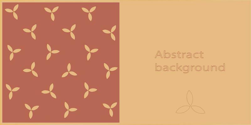 Abstract vector background petals on terracotta. Vector graphics EPS10