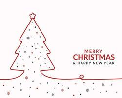 Christmas background. Christmas tree scribble card design. Vector