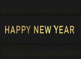 Happy New Year 2022. Gold numbers on a black background with glitter .Vector vector