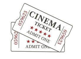 Cinema tickets. Vector illustration. Conceptual illustration. Isolated on white background