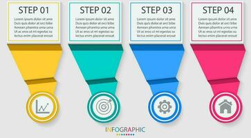 vector infografia negocio proceso modelo