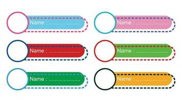 Set of colorful web buttons with place for your text. Vector illustration. Text ornament for promotions, announcements, highlights, etc