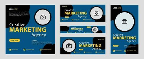 Corporate and digital business marketing promotion post design or social media banner minimal and modern vector