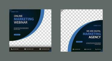 Corporate and digital business marketing promotion post design or social media banner minimal and modern vector