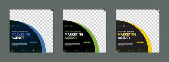 Corporate and digital business marketing promotion post design or social media banner minimal and modern vector