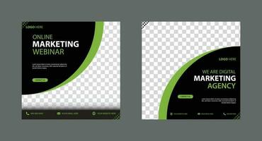 Corporate and digital business marketing promotion post design or social media banner minimal and modern vector