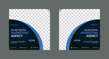 corporativo y digital negocio márketing promoción enviar diseño o social medios de comunicación bandera mínimo y moderno vector