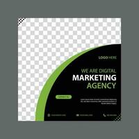 Corporate and digital business marketing promotion post design or social media banner minimal and modern vector