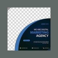 Corporate and digital business marketing promotion post design or social media banner minimal and modern vector