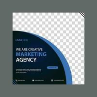 Corporate and digital business marketing promotion post design or social media banner minimal and modern vector