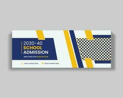 Back to school social media cover design template vector